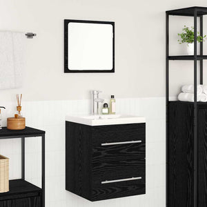Waschbeckenschrank Schwarz Eiche 41x38,5x48cm