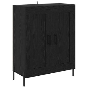 Highboard 2er Set Schwarz Eichenoptik