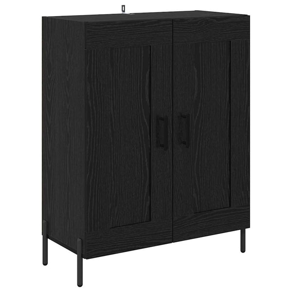 Highboard 2er Set Schwarz Eichenoptik