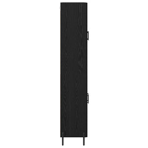 Highboard 2er Set Schwarz Eichenoptik