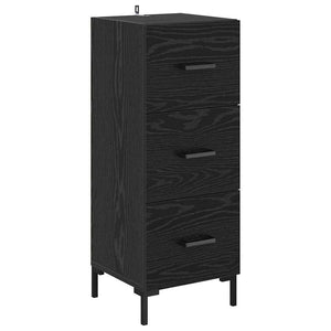 Highboard Schwarz Eichenoptik, 180 cm hoch