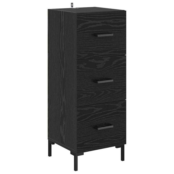 Highboard Schwarz Eichenoptik, 180 cm hoch