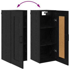Highboard Schwarz Eichenoptik, 180 cm hoch