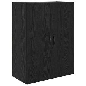 Highboard 2er-Set Schwarz Eichenoptik