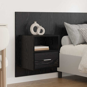 Schwarzes Kopfteil mit Schrank, 3er-Set