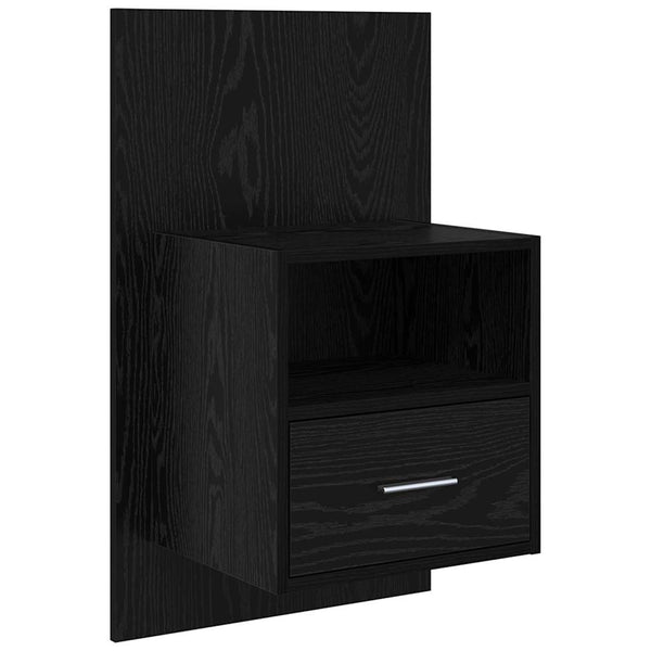 Schwarzes Kopfteil mit Schrank, 3er-Set
