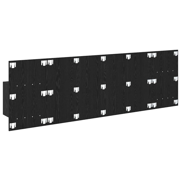 Schwarzes Kopfteil mit Schrank, 3er-Set
