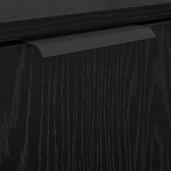 Badezimmerschrank Set Schwarz Eichenoptik