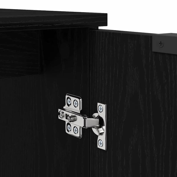 Badezimmerschrank Set Schwarz Eichenoptik