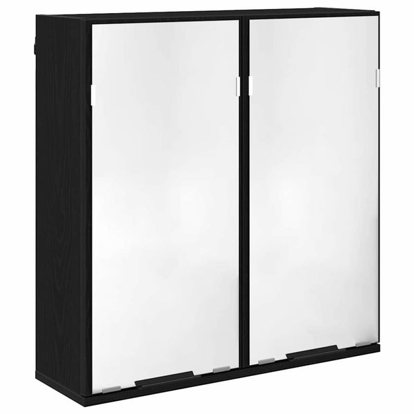 Badezimmerschrank Set Schwarz Eichenoptik