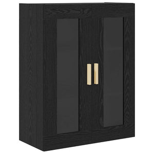 Highboard Schwarz Eichen-Optik 180 cm