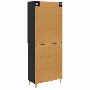 Highboard Schwarz Eichen-Optik 180 cm