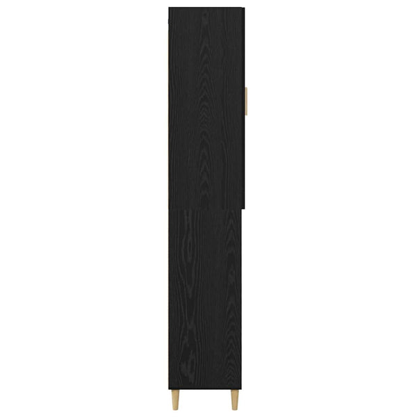 Highboard Schwarz Eichen-Optik 180 cm