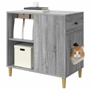 Katzenhaus Grau Sonoma 72x42,5x70cm