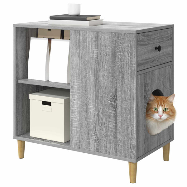 Katzenhaus Grau Sonoma 72x42,5x70cm