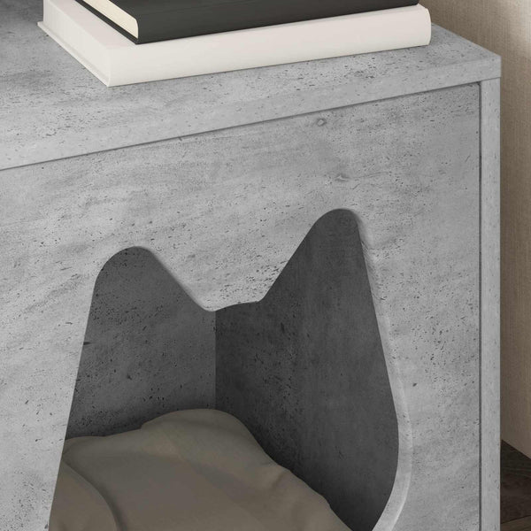 Beton Katzenhaus mit Holzwerkstoff