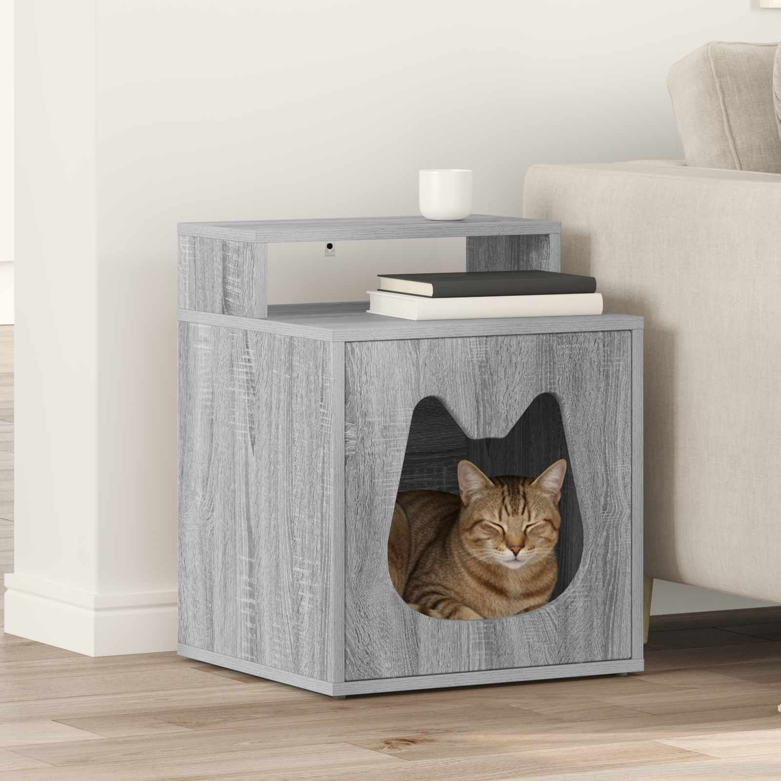 Katzenhaus Grau Sonoma 42,5x40x53,5cm