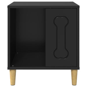 Schwarze Hundehütte aus Holzwerkstoff, 44 cm