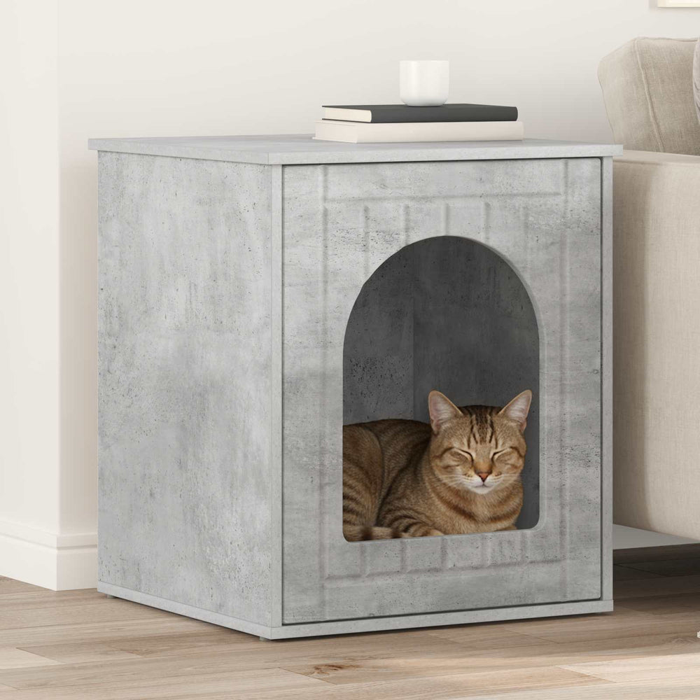 Katzenhaus Beton-Optik, 53x52x62cm