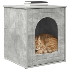 Katzenhaus Beton-Optik, 53x52x62cm