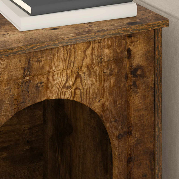 Katzenhaus Geräucherte Eiche Holzwerkstoff
