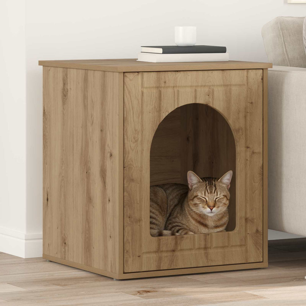 Katzenhaus Eiche Optik 53x52x62cm