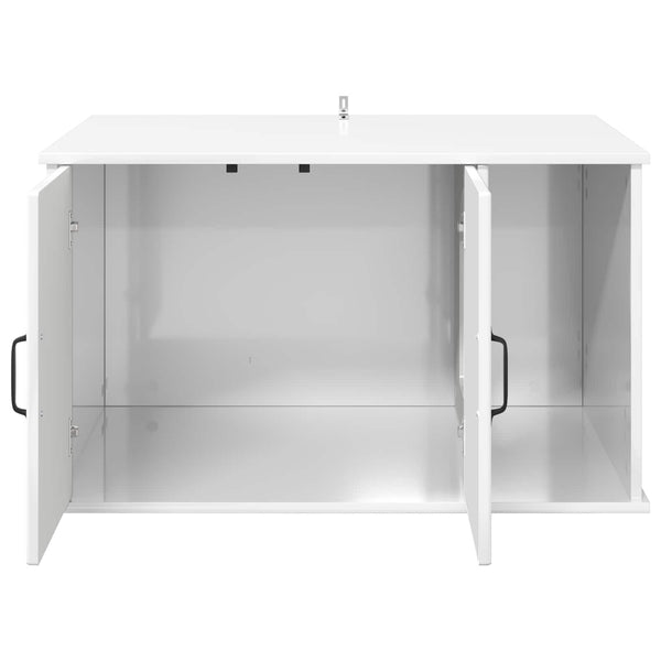 Weißes Katzenhaus aus Holzwerkstoff, 85 cm
