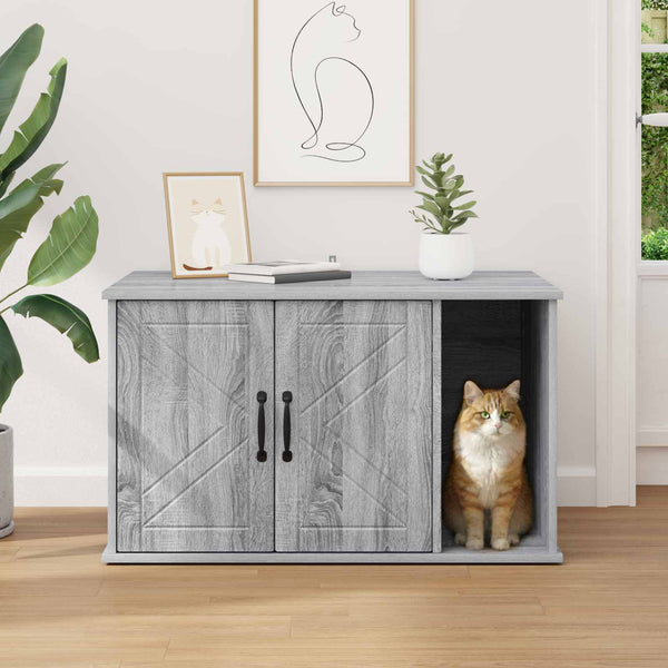 Graues Katzenhaus Sonoma, 85 cm