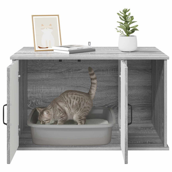 Graues Katzenhaus Sonoma, 85 cm