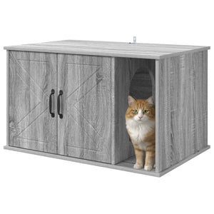 Graues Katzenhaus Sonoma, 85 cm
