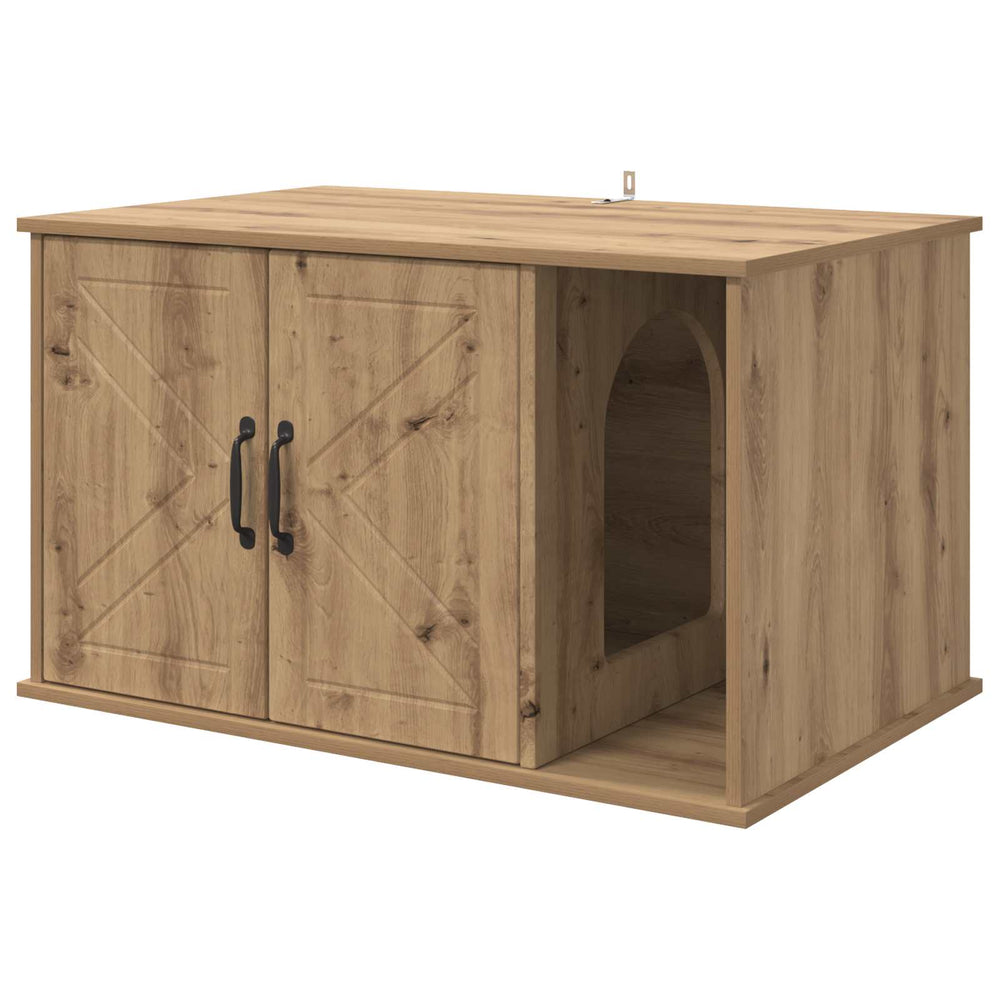 Katzenhaus Eiche Holzwerkstoff 85x55x50cm