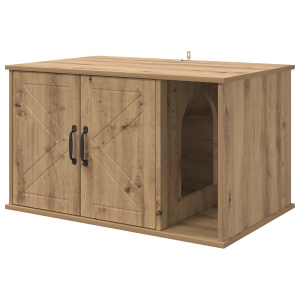 Katzenhaus Eiche Holzwerkstoff 85x55x50cm