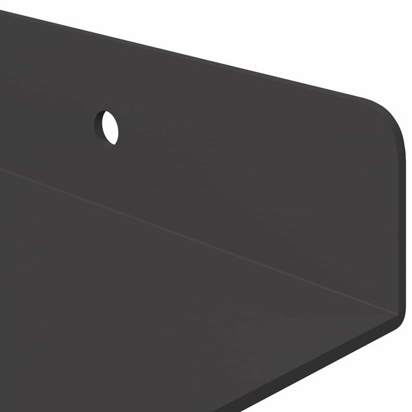 Schwebendes Regal 3er Set Schwarz Stahl