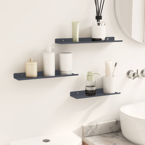 Schwebendes Regal 3er Set Anthrazit
