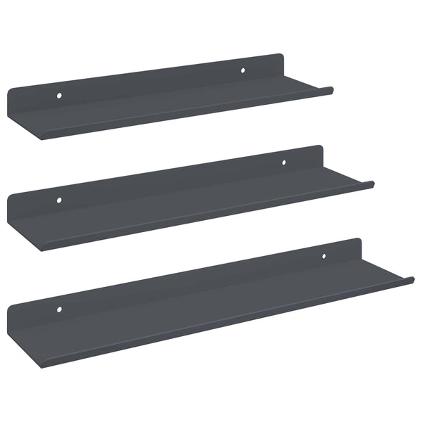 Schwebendes Regal 3er Set Anthrazit