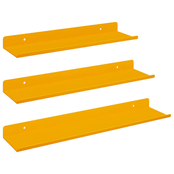Schwebendes Regal 3er Set Senfgelb