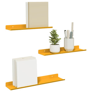 Schwebendes Regal 3er Set Senfgelb