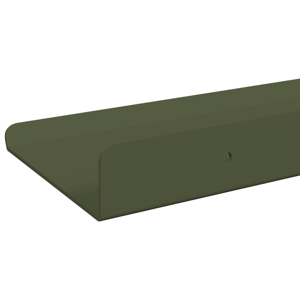 Schwebendes Regal Olive Grün 3er Set
