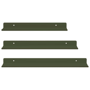 Schwebendes Regal Olive Grün 3er Set