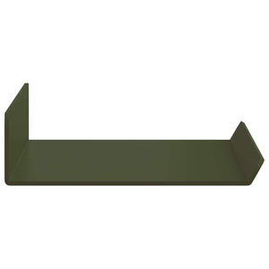 Schwebendes Regal Olive Grün 3er Set