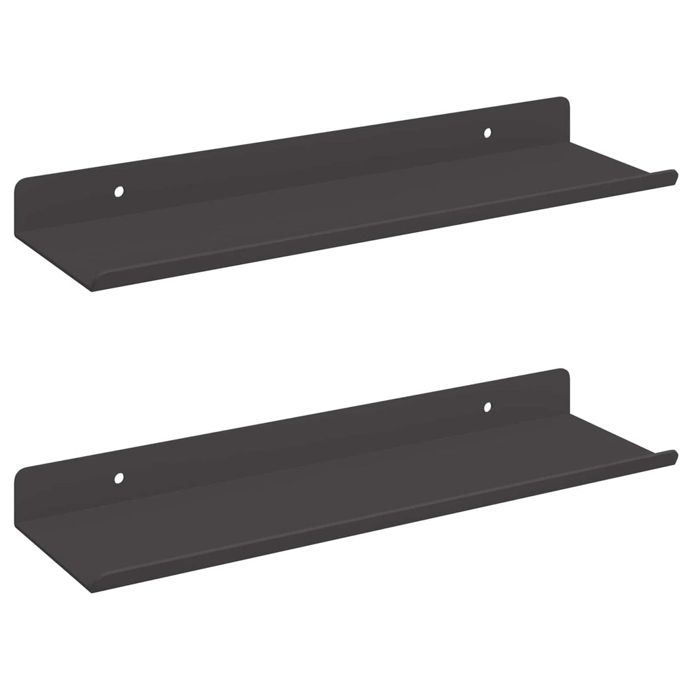 Schwebendes Regal Schwarz 30 cm, 2er-Set