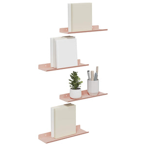 Schwebendes Wandregal, 4er Set, Rosa