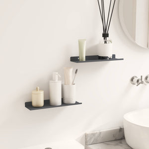 Schwebendes Regal Anthrazit 30cm, 2er-Set