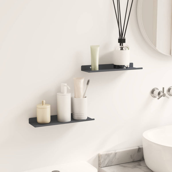 Schwebendes Regal Anthrazit 30cm, 2er-Set