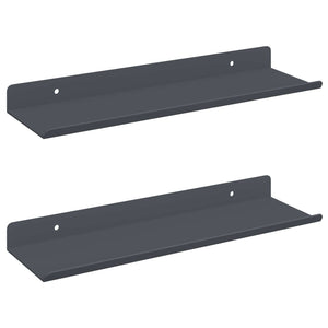 Schwebendes Regal Anthrazit 30cm, 2er-Set