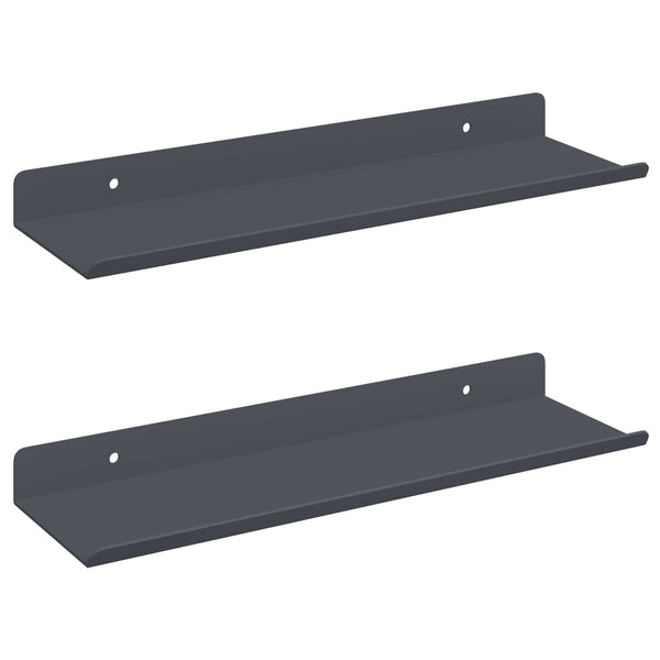 Schwebendes Regal Anthrazit 30cm, 2er-Set