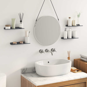 Schwebendes Regal Anthrazit 4er Set