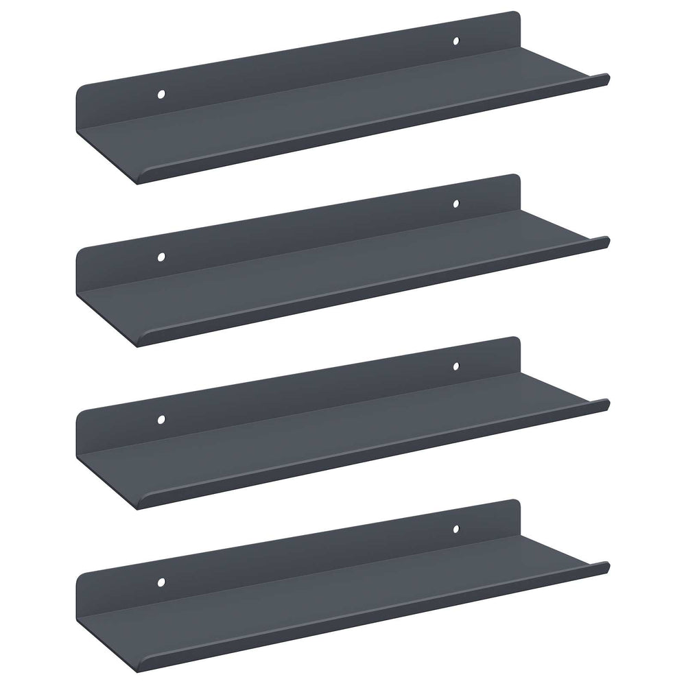 vidaXL Étagère flottante 4 pcs Anthracite 30 x 9 x 2,5 cm Acier