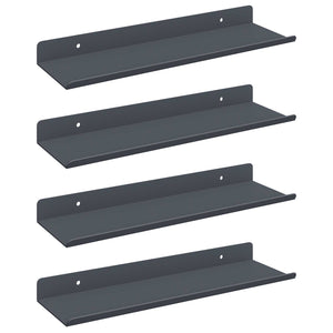 Schwebendes Regal Anthrazit 4er Set