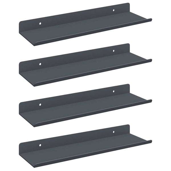 Schwebendes Regal Anthrazit 4er Set